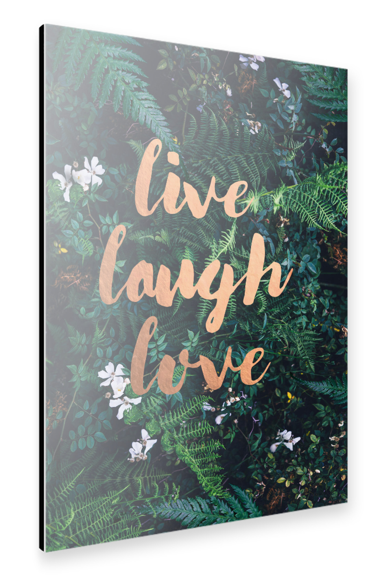 Alu-Dibond "Rose Gold Live laugh love" 30x20 cm artboxONE