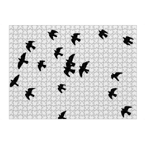 Puzzle Ravensburger "Black and White Birds" artboxONE - Natur,Tiere,Schwarzweiß