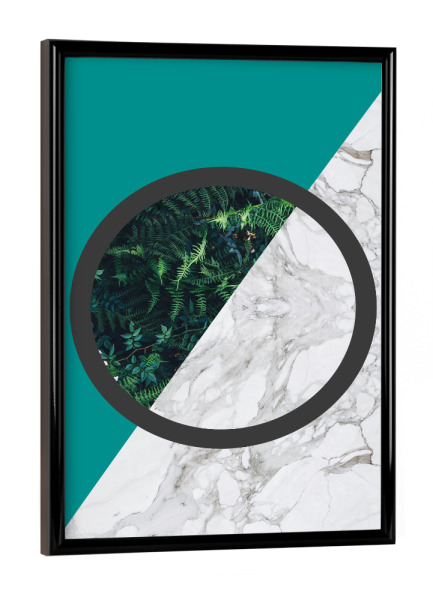 Poster mit schwarzem Rahmen "Geometric Marble 3" artboxONE - Natur,Abstrakt,Geometrie,Marmor