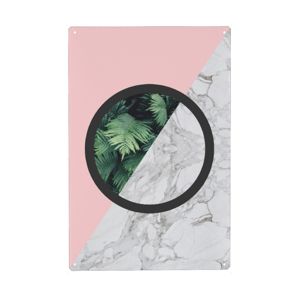 Metall Poster "Geometric Marble 2" artboxONE - Natur,Abstrakt,Geometrie,Marmor
