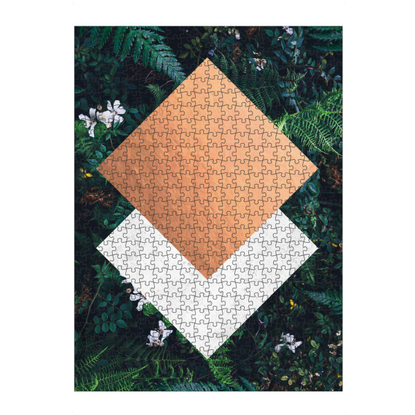 Puzzle Ravensburger "Bronze Geometric Diamond" artboxONE - Geometrie,Marmor