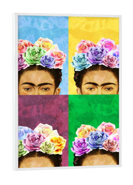 Poster mit weißem Rahmen "Pop Art Frida" artboxONE - Menschen