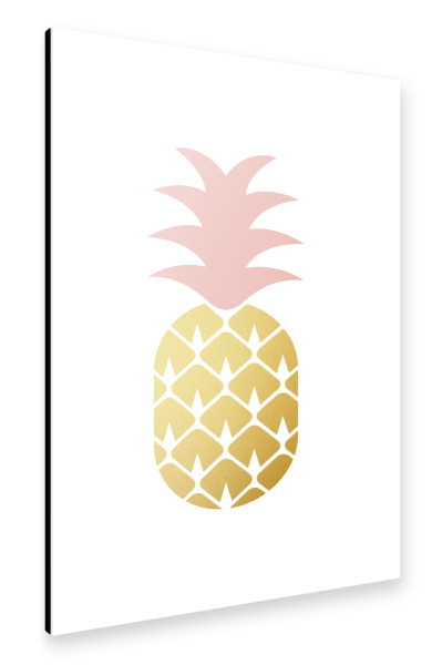 Alu-Dibond "Pineapple pink gold" 30x20 cm artboxONE