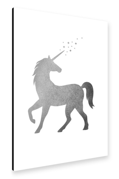 Alu-Dibond "Silver Unicorn" 30x20 cm artboxONE