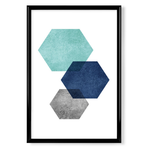 Hexagon Geometric Blue