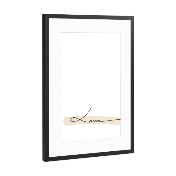 Poster mit Rahmen Schwarz (Metallic) "Love 8" artboxONE - Typografie,Liebe