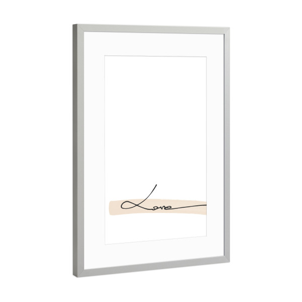 Poster mit Rahmen Silber "Love 8" artboxONE - Typografie,Liebe