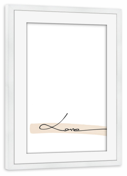 Poster mit Rahmen weiß "Love 8" artboxONE - Typografie,Liebe