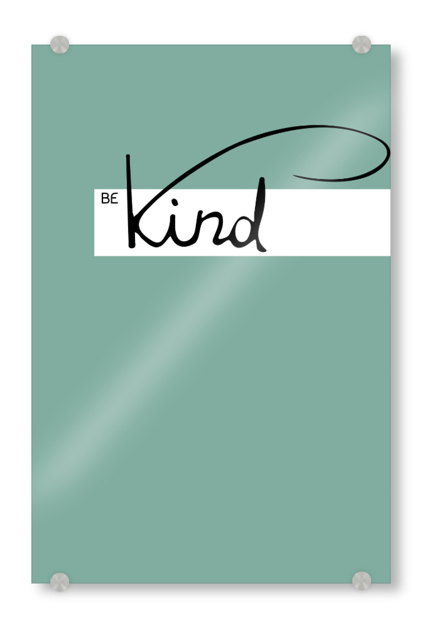 Acrylglasbild "Be Kind" artboxONE - Typografie