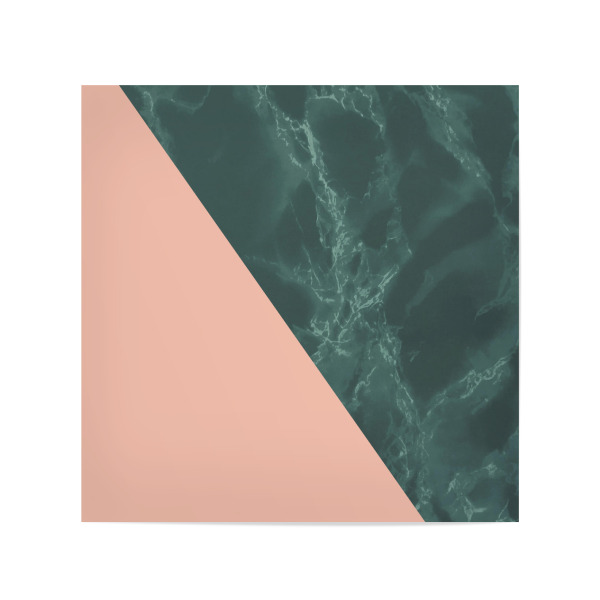 Poster 20x20 cm "Coral Ocean" artboxONE - Natur,Abstrakt,Geometrie,Marmor