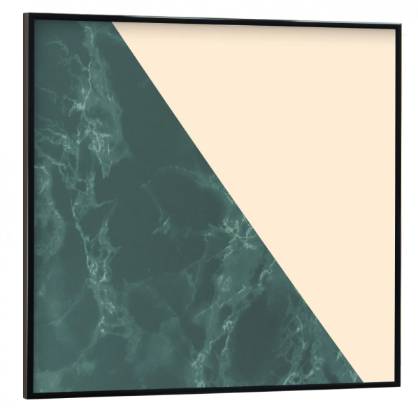Poster mit schwarzem Rahmen 30x30 cm "Blush Ocean" artboxONE - Natur,Abstrakt,Geometrie,Marmor