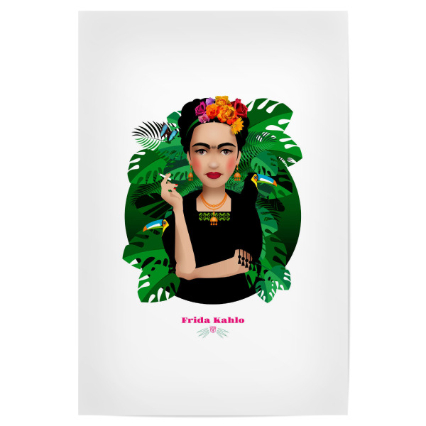 Poster 30x20 cm "Frida Kahlo" artboxONE - Floral,Menschen