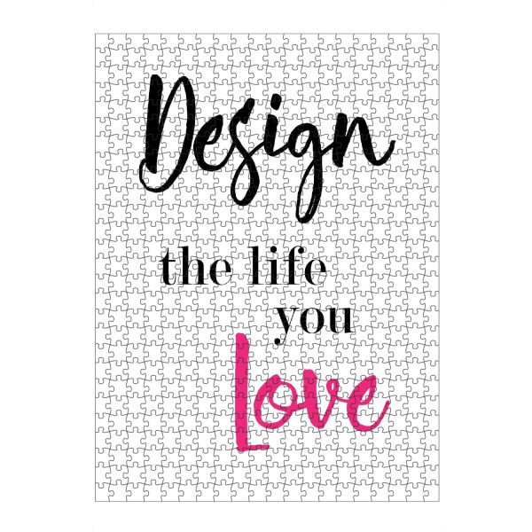Puzzle Ravensburger "Design the life you love" artboxONE - Typografie,Schwarzweiß,Liebe,Sport / Motivation
