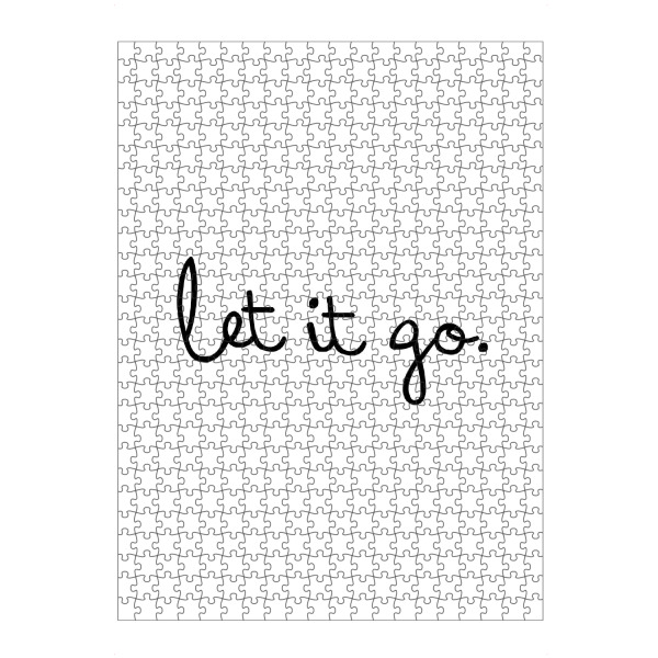 Puzzle Ravensburger "Let it go" artboxONE - Typografie,Schwarzweiß