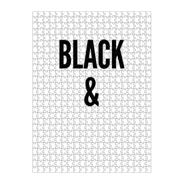 artboxONE Puzzle "Black & White" artboxONE - Typografie,Schwarzweiß,Männer