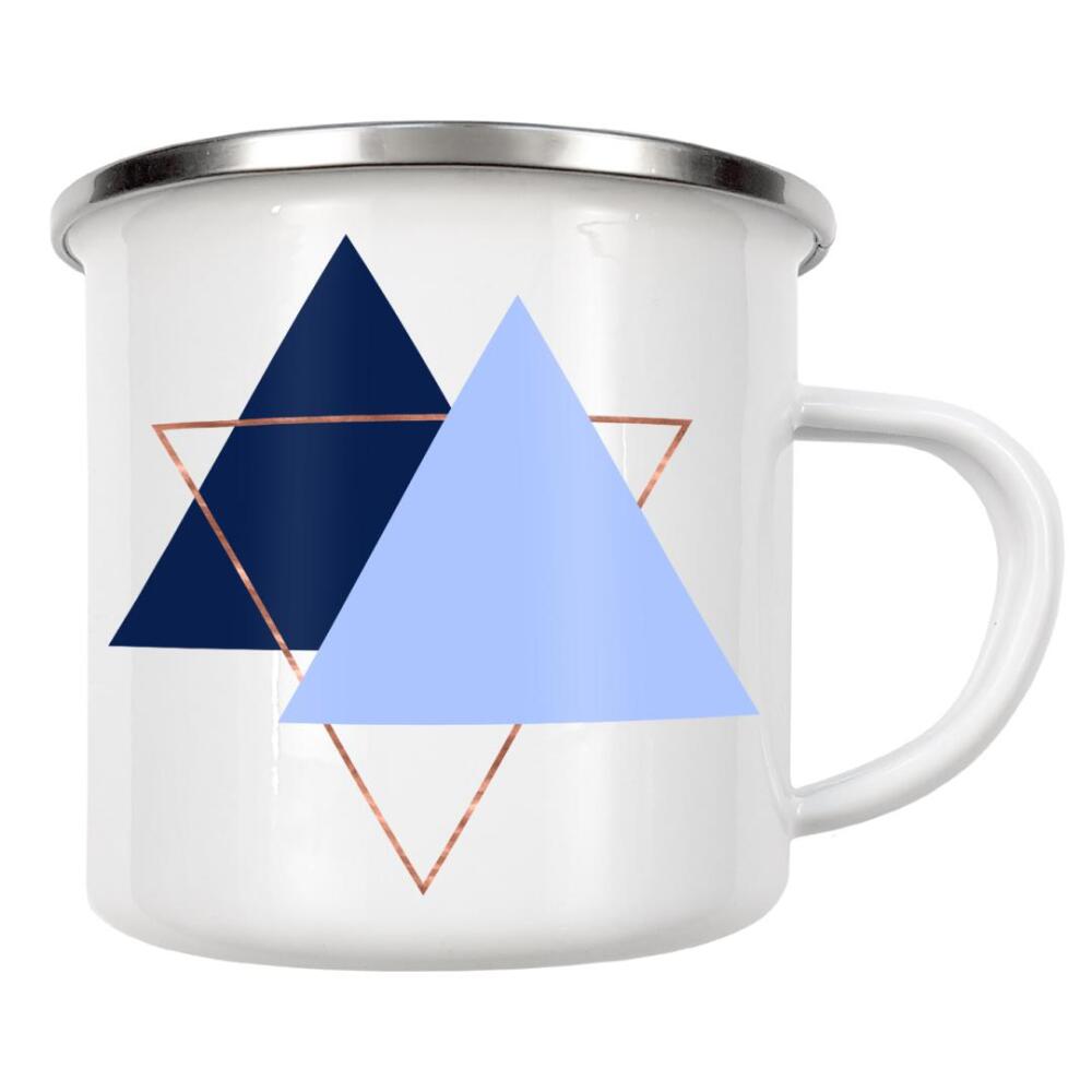 Emaille Tasse "Scandinavian Pattern in Blue" artboxONE - Abstrakt