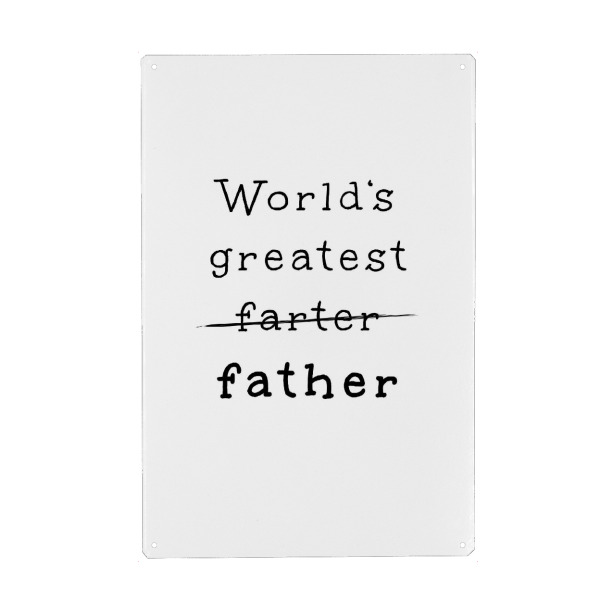 Holzbild "World's Greatest" artboxONE - Typografie,Schwarzweiß,Für Papa,Männer