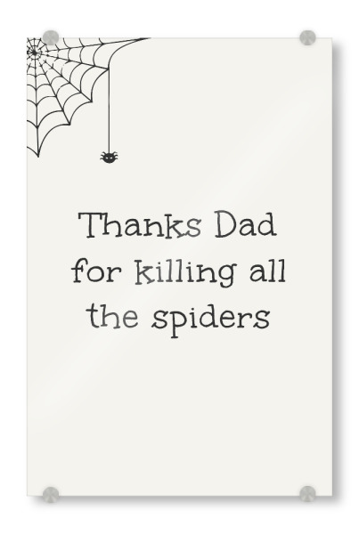 Acrylglasbild "Thanks Dad 2" artboxONE - Typografie,Schwarzweiß,Für Papa,Männer