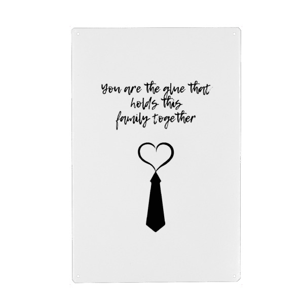 Holzbild "Glue" artboxONE - Typografie,Schwarzweiß,Fashion,Für Papa,Männer