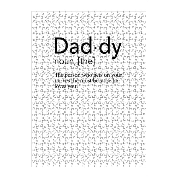 artboxONE Puzzle "Dad-dy" artboxONE - Typografie,Schwarzweiß,Für Papa,Männer