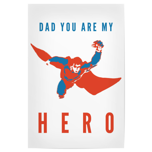 Poster "Dad, My Hero" artboxONE - Typografie,Für Papa,Männer
