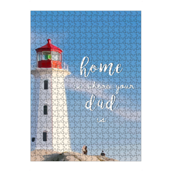 Puzzle Ravensburger "Home is where your dad is" artboxONE - Typografie,Reise / Strand und Meer,Für Papa,Männer