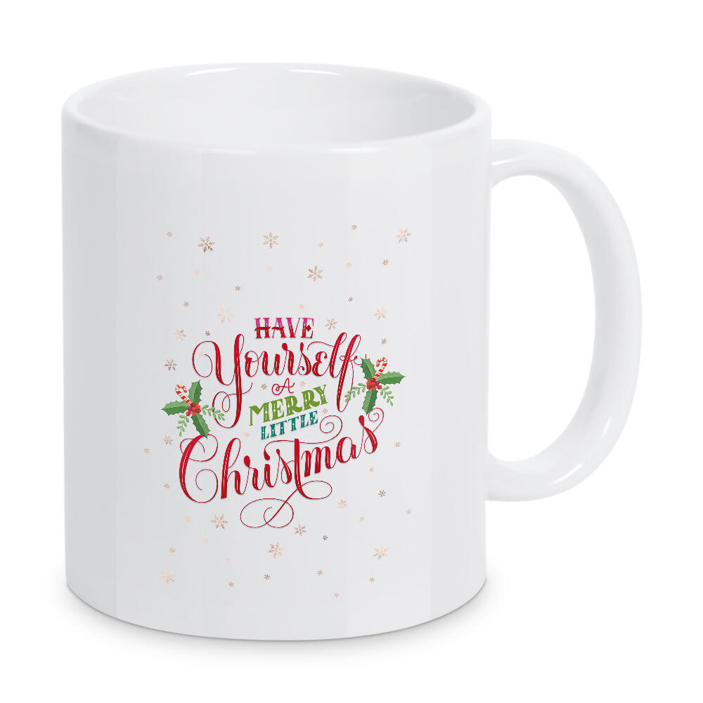 Tasse "Merry Little XMas" artboxONE - Typografie,Liebe,Weihnachten