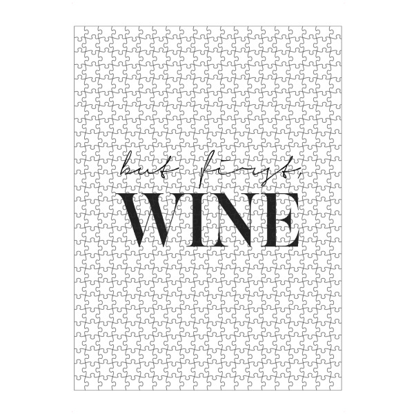 Puzzle Ravensburger "Wine quote print" artboxONE - Typografie,Schwarzweiß,Essen & Trinken / Alkohol