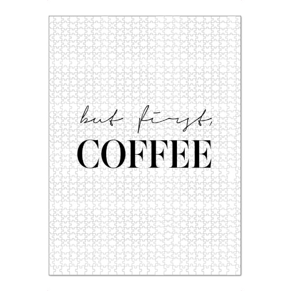 Puzzle Ravensburger "Coffee quote print" artboxONE - Typografie,Essen & Trinken,Schwarzweiß