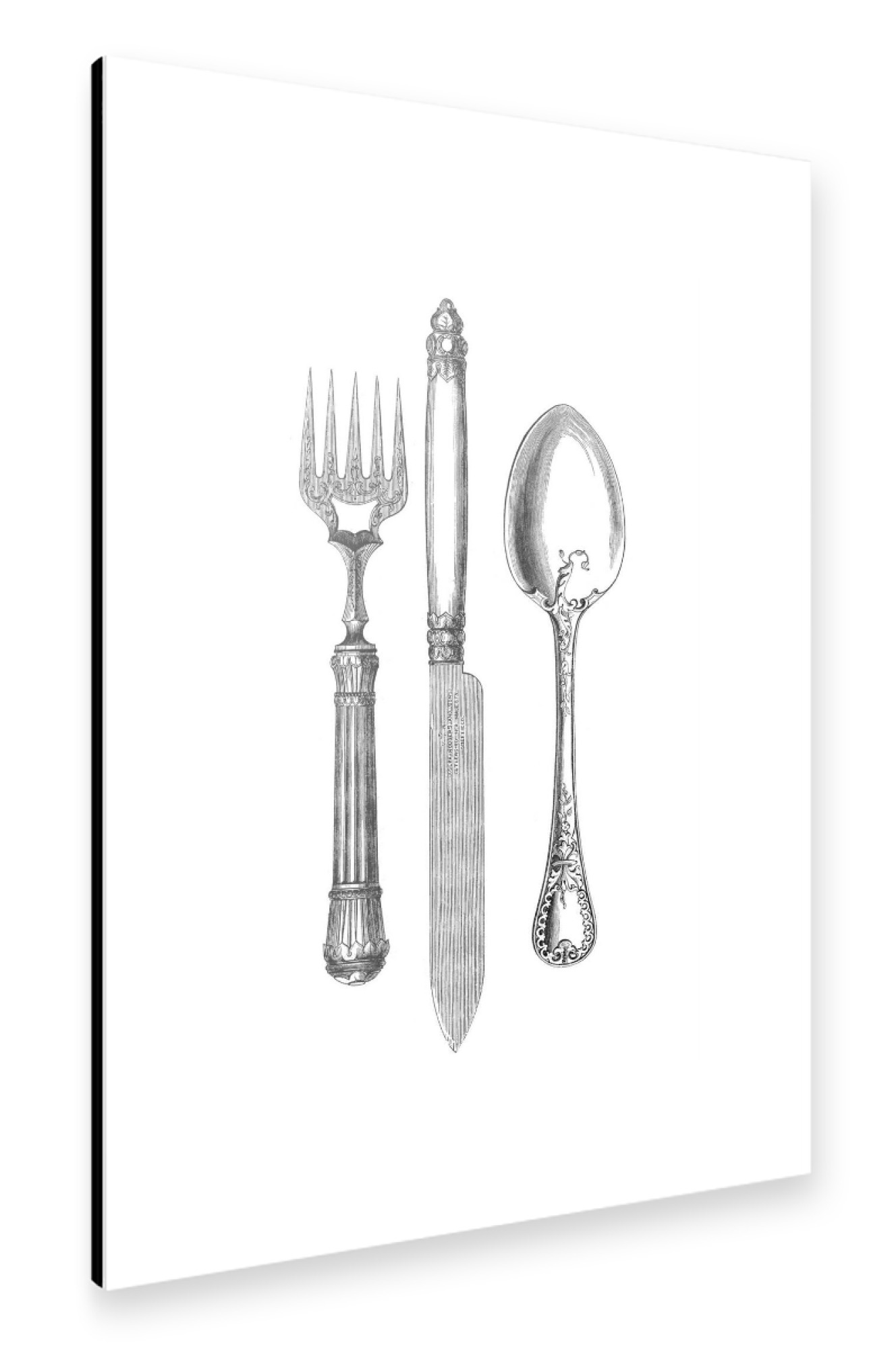 Alu-Dibond "Vintage kitchen print" 75x50 cm artboxONE
