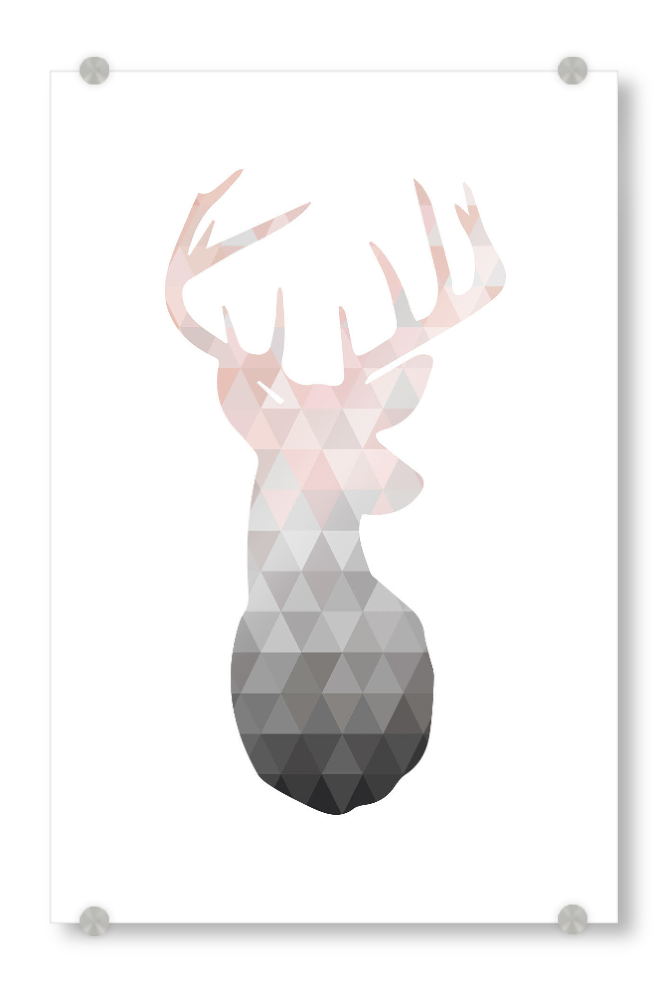 Acrylglasbild "Geometric deer silhouette" artboxONE - Tiere,Geometrie