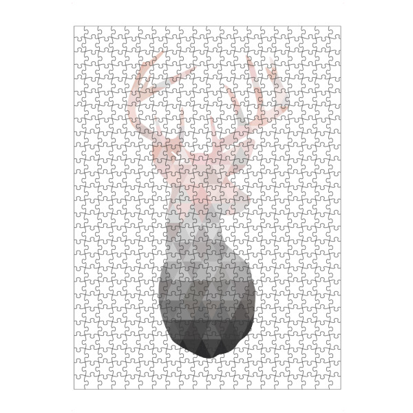 Puzzle Ravensburger "Geometric deer silhouette" artboxONE - Tiere,Geometrie