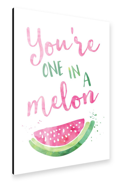 Alu-Dibond "You're one in a melon" 30x20 cm artboxONE