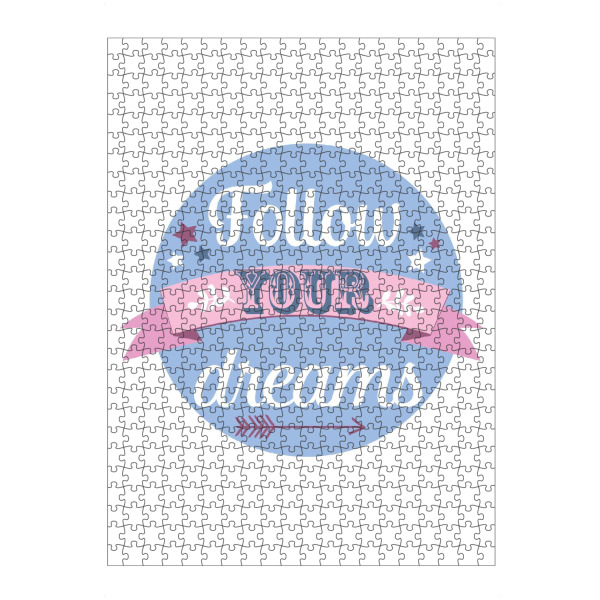 Puzzle Ravensburger "Follow Your Dreams" artboxONE - Typografie,Für Kinder,Sport / Motivation,Festivals