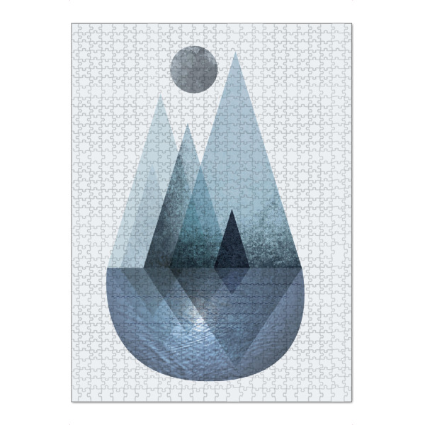 Puzzle Ravensburger "Nordic Mountain Scene 4" artboxONE - Natur,Abstrakt,Geometrie