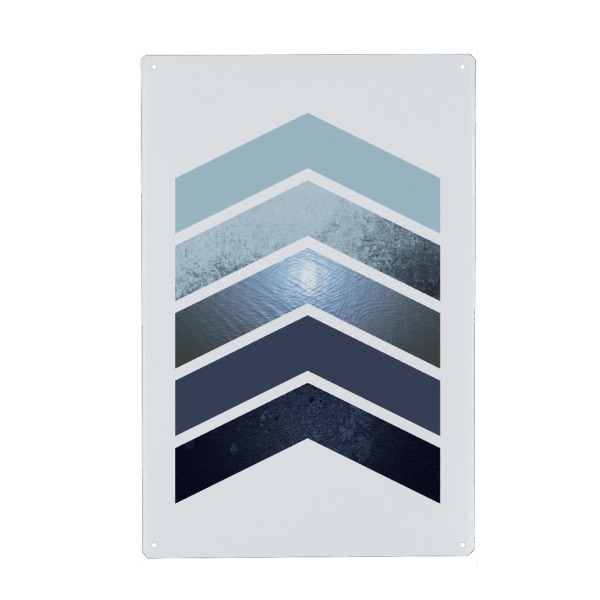 Metall Poster "Nordic Chevrons" artboxONE - Natur,Abstrakt,Geometrie