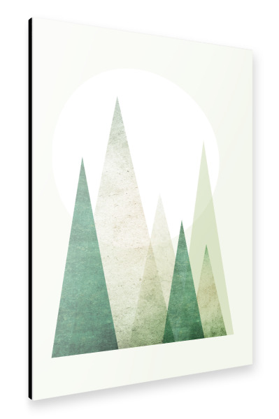 Alu-Dibond "Green Mountain Range" 30x20 cm artboxONE