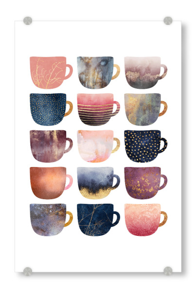 Acrylglasbild "Pretty Coffee Cups 2" artboxONE - Essen & Trinken