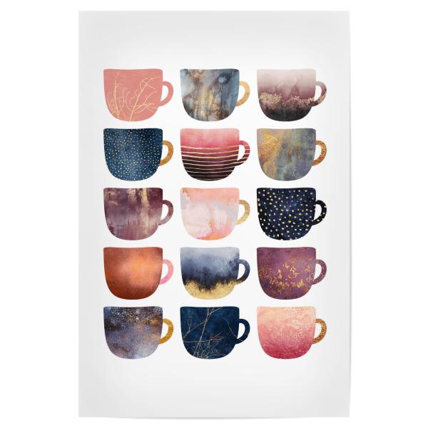 Poster 30x20 cm "Pretty Coffee Cups 2" artboxONE - Essen & Trinken
