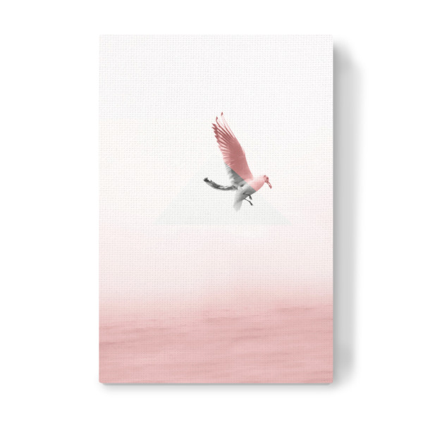 Leinwandbild "Möve" artboxONE - Natur,Reise,Tiere,Geometrie - Möwe,Meer,Nebel,Fliegen,Flügel