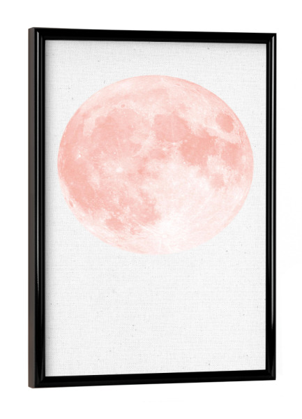 Poster mit schwarzem Rahmen "Moon 02" artboxONE - Natur,Reise - Mond,Vollmond,Himmel,Gestirn,Krater,Himmel,Astrologie