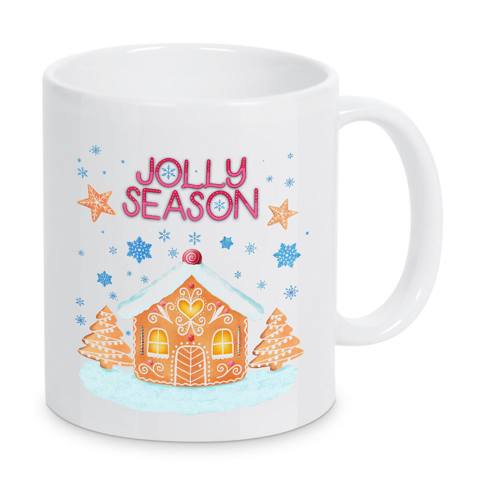 Tasse "Lebkuchenhaus im Schnee" artboxONE - Für Kinder,Weihnachten,Lustig