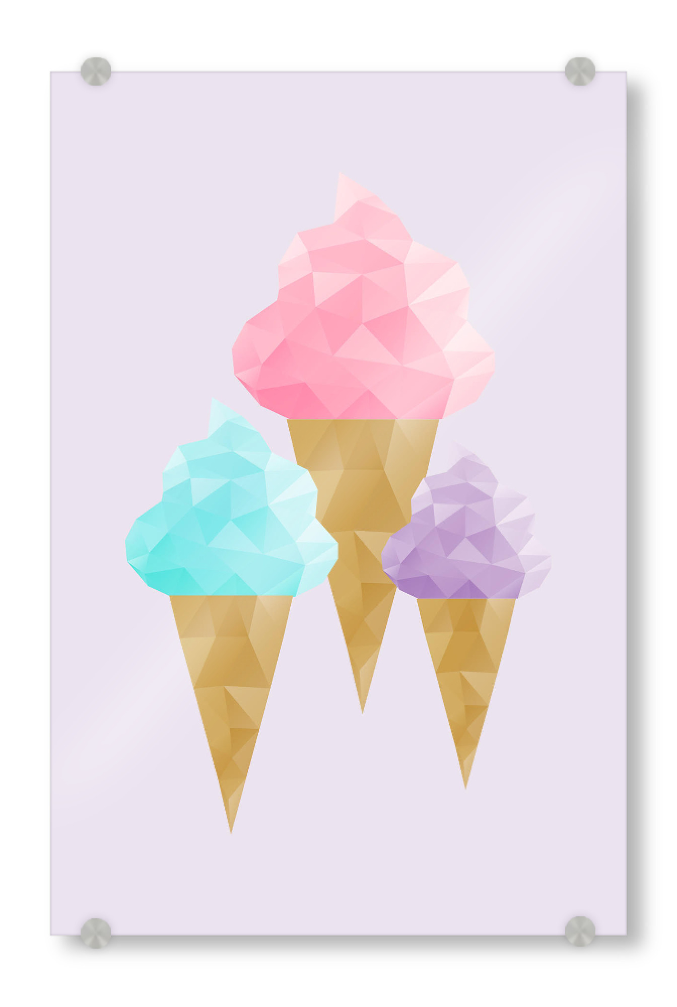 Acrylglasbild "Geometric Ice Cream" artboxONE - Essen & Trinken,Geometrie,Festivals