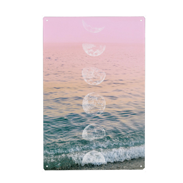 Holzbild "Moontime Beach" artboxONE - Natur,Festivals