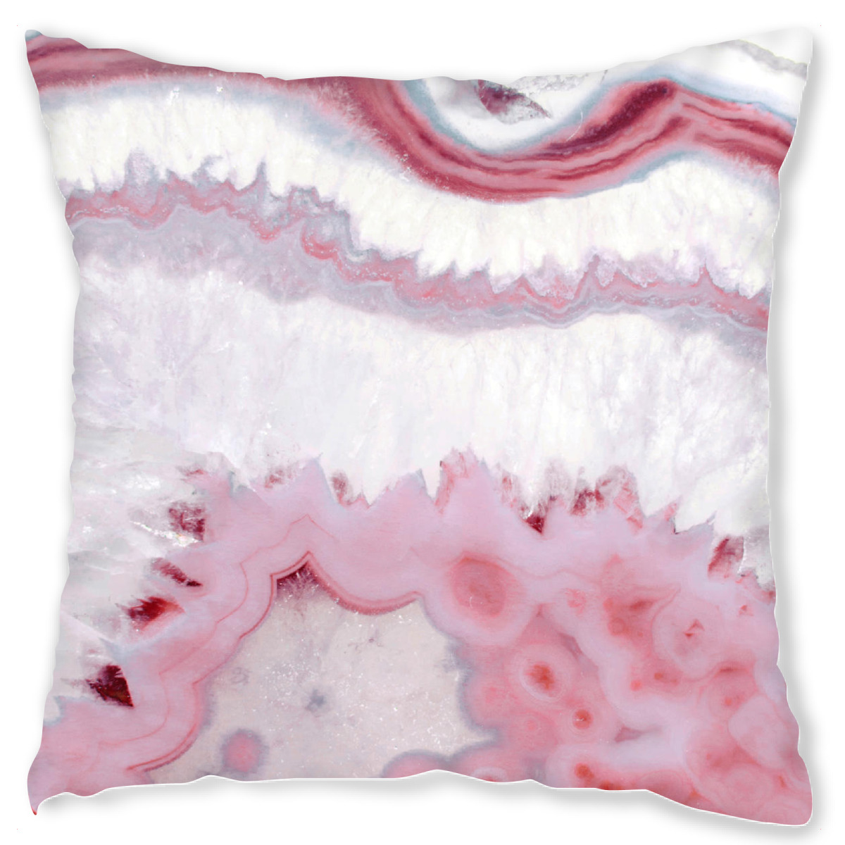 Design-Kissen "Blush Agate" artboxONE - Abstrakt,Architektur,Marmor - Pink,Agate,Gemstone,Mineral,New age,Crystal,Blush,Lovely,Mineral stein
