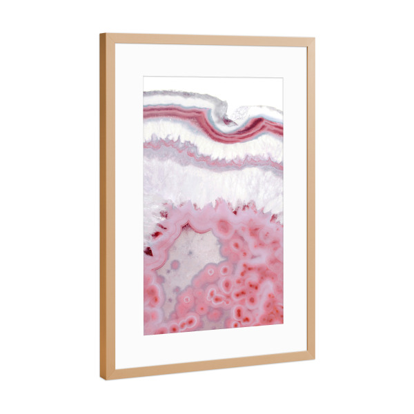 Poster mit Rahmen Kupfer "Blush Agate" artboxONE - Abstrakt,Architektur,Marmor
