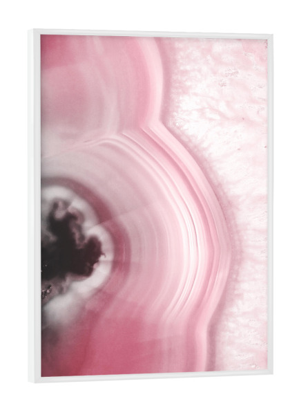 Poster mit weißem Rahmen "Light Pink Agate" artboxONE - Abstrakt,Architektur,Marmor