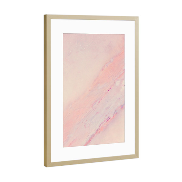 Poster mit Rahmen Gold "Sweet Pink Marble" artboxONE - Abstrakt,Architektur,Marmor - Marble,Pink,Pale,Sweet,Scandi,Scandinavian,Lovely,Girl,Minimal