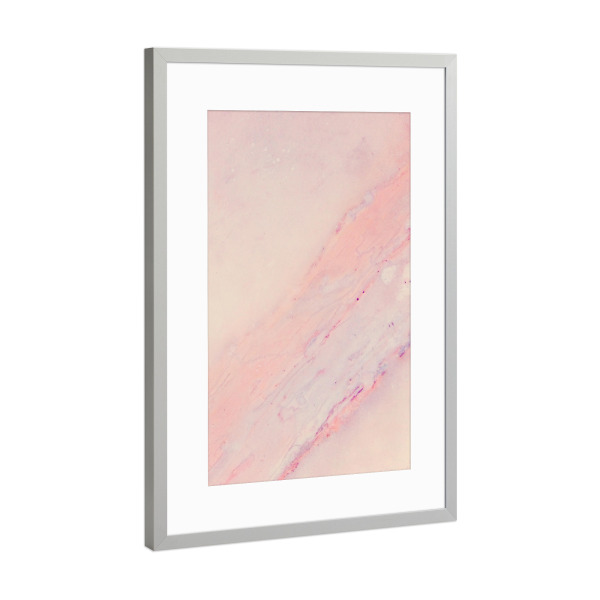 Poster mit Rahmen Silber "Sweet Pink Marble" artboxONE - Abstrakt,Architektur,Marmor - Marble,Pink,Pale,Sweet,Scandi,Scandinavian,Lovely,Girl,Minimal