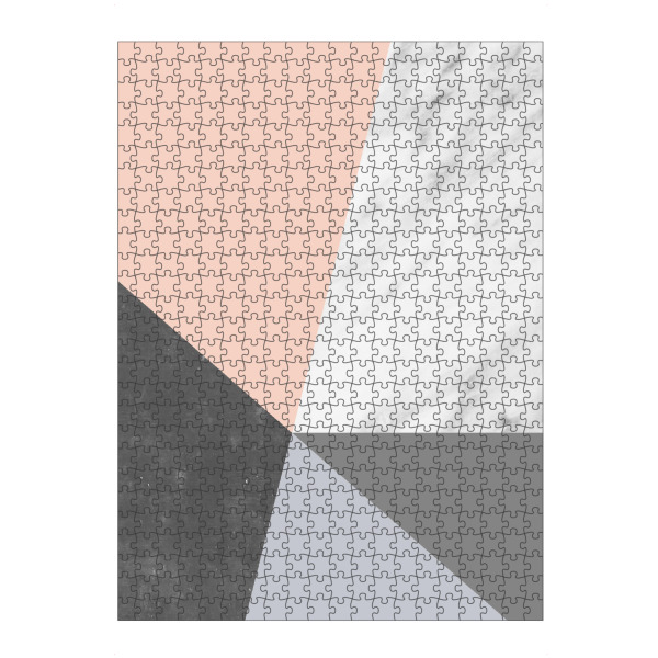 artboxONE Puzzle "Winter Collage with Marble" artboxONE - Abstrakt,Geometrie,Marmor - Grau,Rosa,Marmor,Scandi,Skandinavisch,Pastell,Farbe